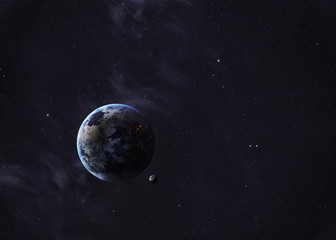 Wall Mural - the earth shot from space showing all they beauty. extremely