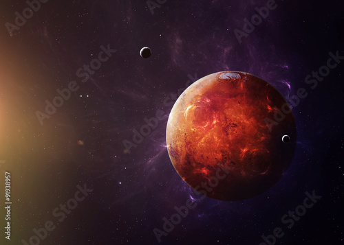 Cuadros en Lienzo El Marte del espacio que muestra todo lo que la belleza
