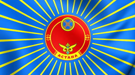 Flag of Astana, Kazakhstan.