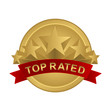 5 stars top rated coin with ribbon