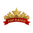 5 stars top rated with ribbon