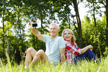 Canvas Print - Happy senior couple