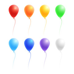 Wall Mural - vector set of colorful balloons