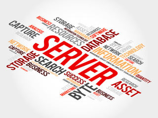 Poster - Server word cloud, business concept