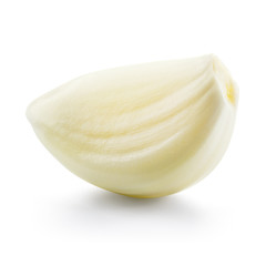 Wall Mural - Garlic clove isolated on white background.