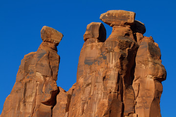 Wall Mural - The Three Gossips famous rock formation in Arches National Park near Moab, Utah