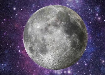 Wall Mural - illustration of moon and universe stars
