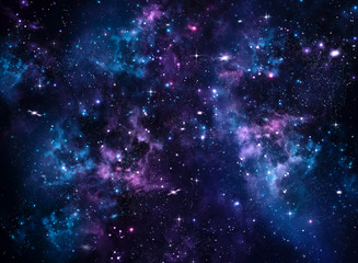 Wall Mural - galaxy, abstract blue background