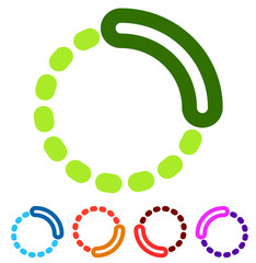 Poster - Preloader or buffer shapes, circular elements, symbols. User int
