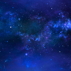 Wall Mural - starry night sky, space