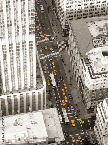 Naklejka na kafelki Aerial view of Fifth Avenue in New York City