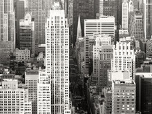 Black And White View Of New York City