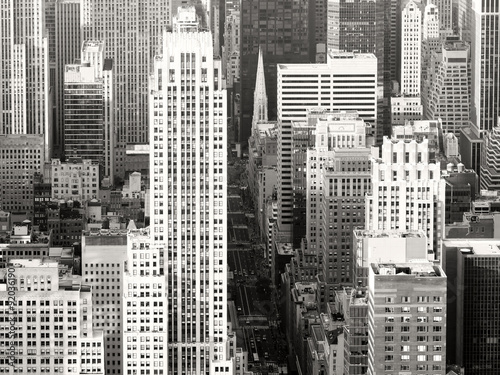 Fototapeta do kuchni Black and white view of New York City