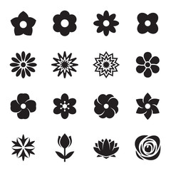 Wall Mural - flower icons. vector illustration