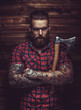 © Fxquadro - Brutal man with beard and tattooe.