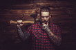 © Fxquadro - Brutal man with beard and tattooe.