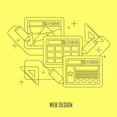 Wall Mural - web design concept
