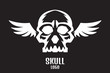 skull logo wings