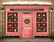 Christmas Festive Illustration Or Poster With Storefront Items Christmas Or New Year
