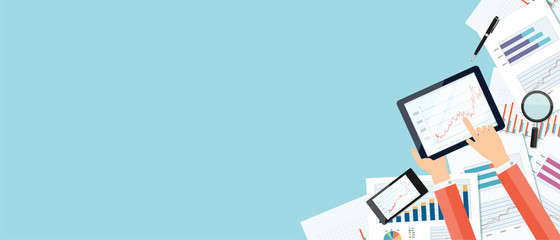 Aufkleber - Vector business investment and finance banner concept