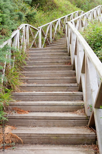 Naklejka dekoracyjna Big wooden staircase