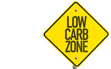Low Carb Zone Sign Isolated On White Background