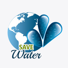 Canvas Print - Save water design.