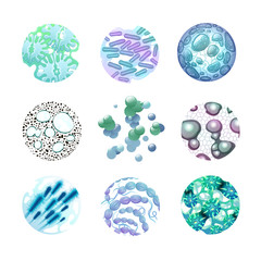 Poster - Bacteria Icons Set