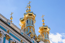 Golden Domes Of The Church Of The Resurrection Of Christ Against