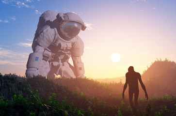 Fototapete -  On an alien planet.