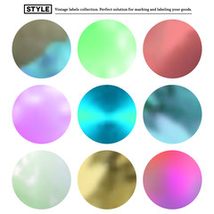 Poster - Set of colorful blurred round spots
