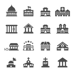 building icon set 9, vector eps10