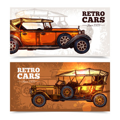 Poster - Retro Cars Banner Set