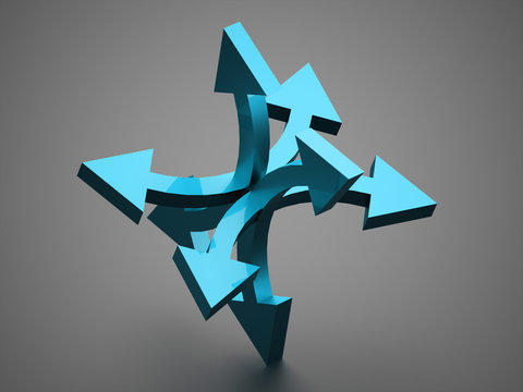 Business arrow concept background rendered