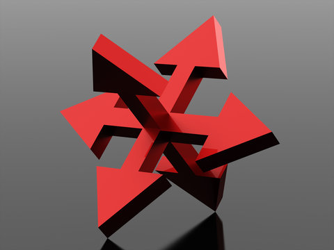 Business arrow concept background rendered