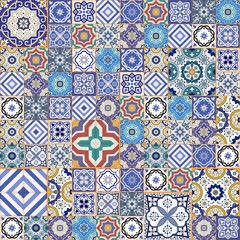 Plakat mega  seamless patchwork pattern .  moroccan tiles, ornaments.