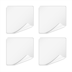 Wall Mural -  White sticker vector 