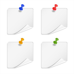 Wall Mural -  White sticker vector 