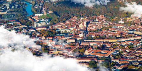 Wall Mural - Aerial view of Vilnius, Lithuania.