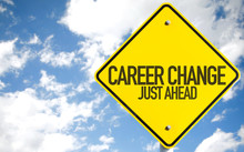 Career Change Sign With Sky Background