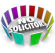 No Solicitors Doors Closed Salespeople Unwanted Solicitation