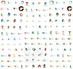 Mega set of letter logos