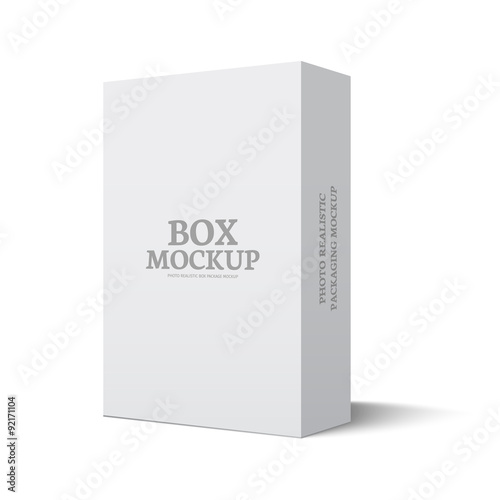 Photographie Modèle de maquette de boîte paquet illustration isolé sur blanc