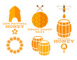 Honey. Isolated labels and icons