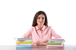 © Africa Studio - Young girl with books isolated on white