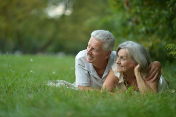 Canvas Print - Beautiful caucasian elderly couple