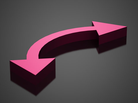 Business arrow concept background rendered