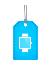 Wall Mural - Isolated label icon with a smart watch