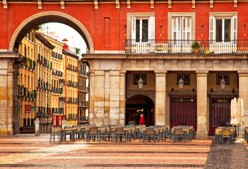 Wall Mural - Detail of the building of the Plaza Mayor, Madrid, Spain