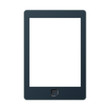 Portable e-book reader with two clipping path for book and screen. You may add your own text or picture.